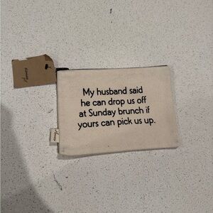 Charming Canvas Cosmetic Pouch with Witty Print